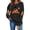 A002 Black, variant on Ichuanyi Halloween Sweatshirts Women Colorful Pumpkin Ghost Graphic Pullover Shirt Halloween Witch Pumpkin Bat Crewneck Sweater