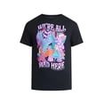 thumbnail image 2 of Men's Alice in Wonderland We're All Mad Here Black Graphic T-Shirt - XL, 2 of 2