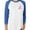 blue/white, variant on Breast Cancer Awareness Small Pink Ribbon 3/4 Women Sleeve Baseball Jersey Shirt Large black/white