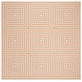 thumbnail image 2 of Safavieh Linden Amelia Geometric Indoor/Outdoor Area Rug, Cream/Rust, 6'7" x 6'7" Square, 2 of 8