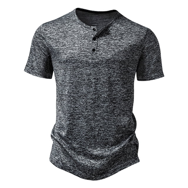 Birdeem Chemises pour Hommes Hommes Décontracté Uni Mode Chandail Col Rond Manches Courtes T-Shirt Blouse