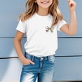 thumbnail image 2 of Chandail Filles Col Rond Hauts Graphiques T-Shirts Enfants T-Shirts Garçons Vêtements 5-6 Ans, 2 of 6