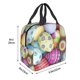 thumbnail image 3 of Fotbe Colorful Easter Eggs Bolsa Térmica con Estampado y Forro de Aluminio Grueso Bolsa de Almuerzo con Bolsillo Frontal para Hombres y Mujeres, Ideal para Trabajo, Escuela, 3 of 8