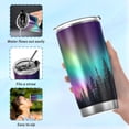 thumbnail image 6 of SKYSONIC Aurora Landscape Pattern 20 oz Stainless Steel Insulated Mug, Double Vacuum Insulated Travel Mug with Lid and Straw, 6 of 7
