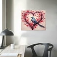 thumbnail image 3 of JEUXUS Heart Hummingbird Flower Wall Stickers, Valentine Romantic Love Floral Art Wall Removable Vinyl Peel and Stick for Valentine's Day Wedding Anniversary Living Room Bedroom, 3 of 4