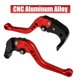 thumbnail image 2 of 1 Par Manetas Plegables CNC Unique Bargains para Moto Freno Embrague Suzuki Rojo, 2 of 6