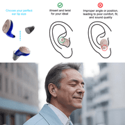 Ceretone Torch In-The-Canal Ear Hearing Aids with Intricon® 16-Channel Digital Chip, Rechargeable OTC Digital Hearing Devices for Senior , Volume Control & Preset Programs