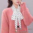 thumbnail image 3 of LoudSung Fake Collar Detachable Half Shirt Blouse False Collar Elegant Polka Dots Bow Knot for Women Girls, 3 of 7