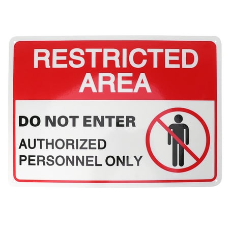 1Pc Aluminium Sheet DO NOT Entry Sign RESTRICTED AREA Warning Sign