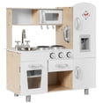 thumbnail image 2 of Cocina juguete de madera Costway con teléfono placa de Cocción Nevera Microondas fregadero Dispensador de agua, 2 of 7