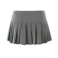 thumbnail image 4 of Byworldtasic Womens Solid Color Skirts Women's Summer Y2K Pleated A Line Mini Skirt Striped Button Side Short Skirts, 4 of 9