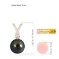 thumbnail image 3 of ANGARA Tahitian Cultured Pearl V-Bale Pendant in 14K Rose Gold for Women | June Birthstone, Birthday, Anniversary, Jewelry Gift for Women | Pearl Necklace, 3 of 8