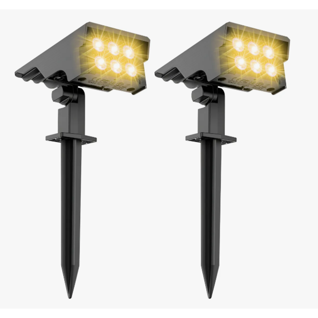 Xtellar Solar Reflector Led Tipo Estaca Jardín Pared Cesped Luz 2pzs