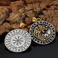 thumbnail image 3 of Noridc Collier Viking Hommes Loup Collier en Acier Inoxydable Bijoux Viking pour Hommes avec Sac Cadeau Valknut, 3 of 4
