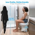 thumbnail image 4 of Yescom 15" Low Profile RV Toilet HDPE Gravity Flush with Bidet Sprayer Foot Pedal Standard 8" Dia. Floor Flange for Motorhome Travel Trailer Vans, 4 of 12