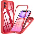 thumbnail image 1 of Funda para iPhone 14 13 12 11 Pro Max 14 Plus XS MAX XR de 360 grados transparente, cuerpo completo, resistente, Protector de pantalla incorporado, 1 of 4