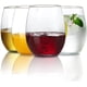 thumbnail image 1 of Juego de 4 copas de vino sin tallo, transparentes, para bebidas de verano, juego de copas de vino, regalo ideal, cristalería irrompible, juego de vasos de fiesta, apto para lavavajillas Fokelyi JQWJ198, 1 of 8