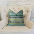 thumbnail image 3 of Plutus Coussin Fait Main Turquoise, (26 Pouces x 26 Pouces), 3 of 3