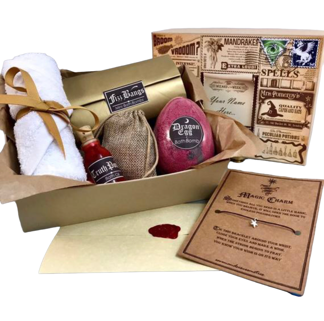 Witchcraft and Wizardry Dragon Egg Bath Bomb Gift Set, Bathroom Gift