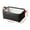 Dark Gray, variant on COM1950s Corduroy Storage Basket with Leather Handles, Soft Fabric Organizer Bin for Home, Nursery, Makeup, Toys, and Clothes