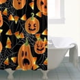 thumbnail image 4 of Halloween Pumpkins and Candy Corn Shower Curtain 72"x84" ,Bathroom Decorative Shower Curtains Set with 12 Hooks,Modern Waterproof Washable Shower Curtain, 4 of 6