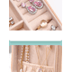 thumbnail image 2 of Caja de almacenamiento de joyas portátil, sencilla, para viajes, para guardar joyas, para pulseras, pendientes, minicaja de almacenamiento (totalmente negra), 2 of 4
