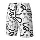 thumbnail image 4 of Balery Hand Drawn Snake Traje de Baño Estilo Hawaiano para Hombre, Shorts de Secado Rápido con Bolsillos-Large, 4 of 6