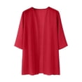 thumbnail image 5 of Short Sleeve Chiffon Cardigans for Women Lightweight Irregular Hem Open Front Cardigan Shrugs Mesh Beach Cover Ups, 5 of 7