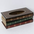 thumbnail image 2 of Tissue Box Cover Vintage: Antique Book Facial Tissue Box Holder Napkin Holder, 2 of 10