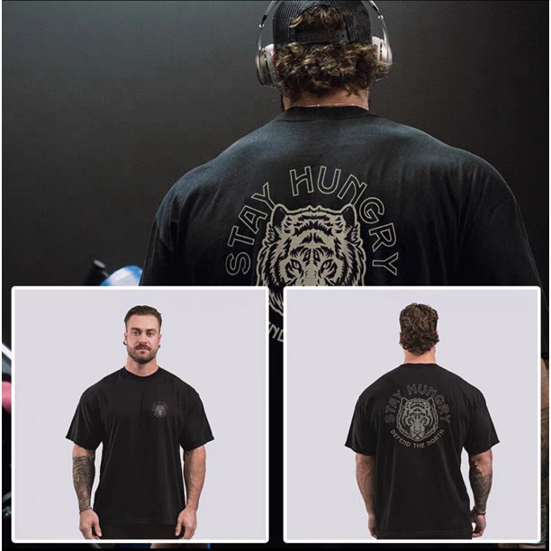 Camiseta de algodón para hombre y mujer, camisa holgada de gran tamaño, estilo deportivo, para gimnasio y Fitness, verano, 2023 xuanjing unisex
