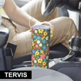 thumbnail image 6 of Pioneer Flower Floral Print Pattern 20oz Skinny Tumbler with Straw & Lid, Double Wall Vacuum Insulated Cup, Leak-Proof, Cup Holder Friendly, Hot 6H Cold 12H, 6 of 6