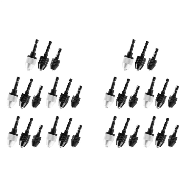 30 Piezas 1/4 Pulgadas Vástago Hexagonal Sin Llave Portabrocas Adaptador de Cambio Rápido Convertidor Brocas de , Accesorios para Herramientas Eléctricas