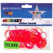 Glitter Tie Dye Loom Bands - Pink and Yellow