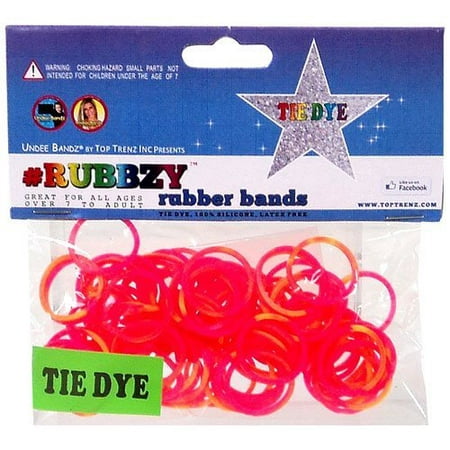 Glitter Tie Dye Loom Bands - Pink and Yellow