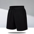 thumbnail image 2 of WENWU Shorts for Women Women's Casual Shorts With Pockets Comfortable Elastic Waistband Summer Breathable Shorts For Daily Wear Vacation And Sports, 2 of 3
