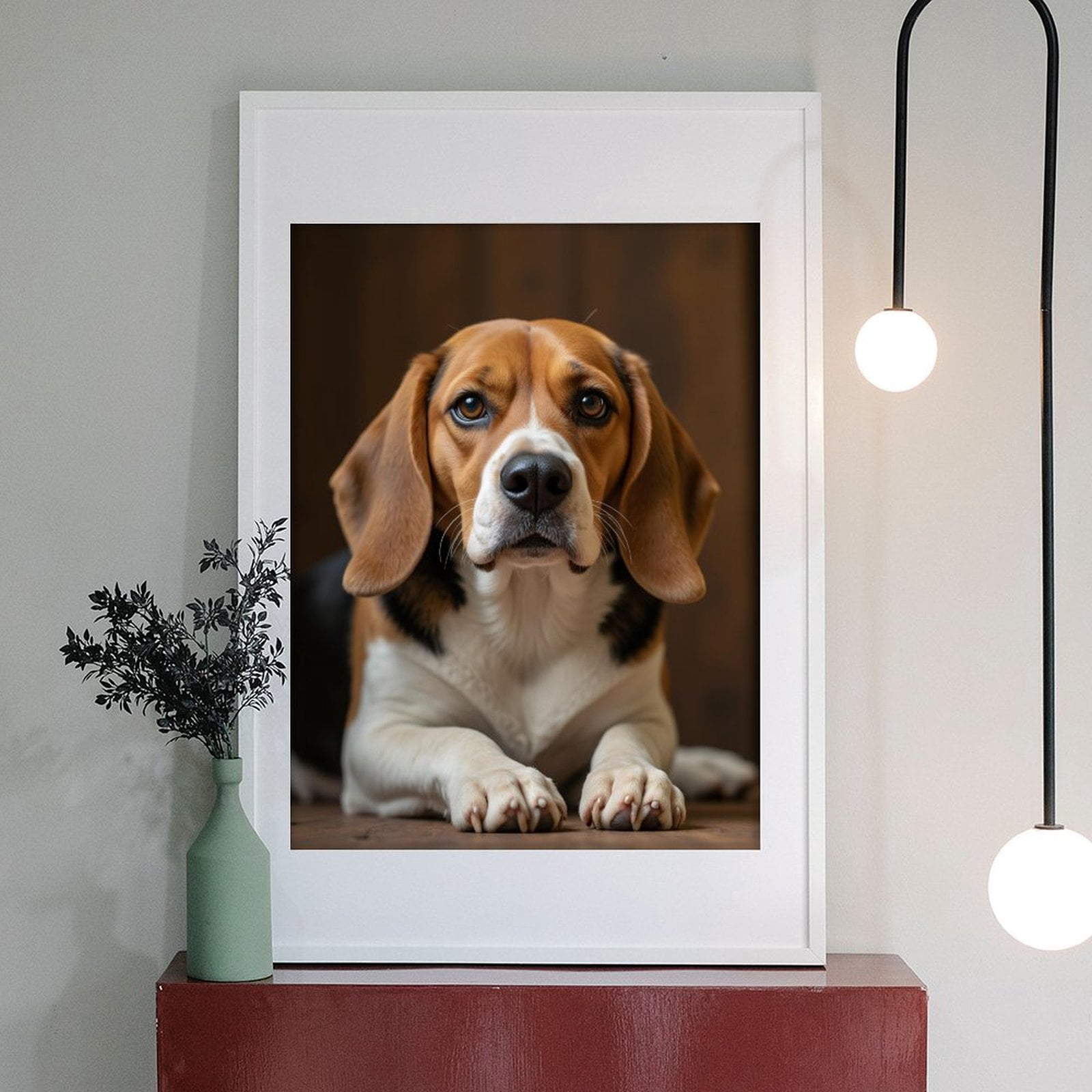 Diamond Art Kit for Adults, Brown White Dog Lying Indoors Diamond Painting for Adults Beginners, 5D DIY Diamond Art Painting Kits, Colorful Diamond Painting Craft for Home Decor 12x16