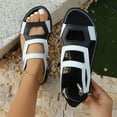 thumbnail image 2 of Comfortable Sandals for Women Flat Heel Open Toe Summer Daily Shoes Fashion Casual Versatile Hollow Color Matching Spring Summer Flat Bottom Roman Beach Sandals, 2 of 8