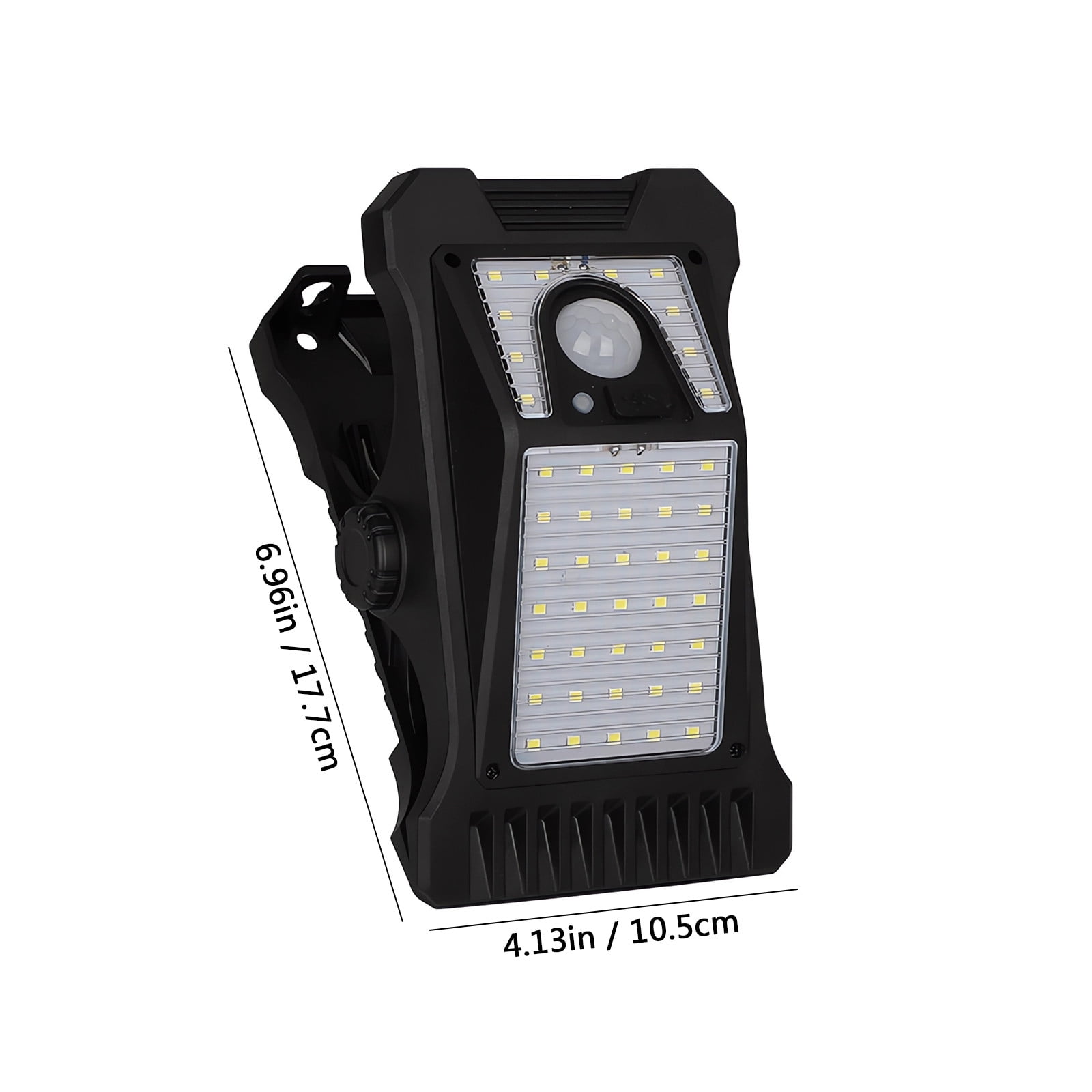 A Solar Outdoor Clip Light With Led Source, Motion Detection, Portable For Garden, Yard, Pathways, Easy Installation, Waterproof Design