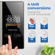 Smart Food Kitchen Scale with Nutritional Calculator, Free App with 19 Nutrients Tracking, Calorie, Marco, Digital grams and ounces for weight loss, Premium Stainless Steel