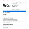 thumbnail image 2 of Front Lower Ball Joint - Compatible with 1995 - 2004 Toyota Avalon 1996 1997 1998 1999 2000 2001 2002 2003, 2 of 2