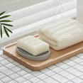 thumbnail image 3 of Jabonera de silicona: bandeja organizadora ecológica, fácil de limpiar, para baño y fregadero de cocina, juego de 2, 3 of 5