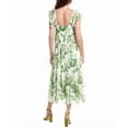 thumbnail image 2 of Taylor womens  Chiffon Midi Dress, 4, Green, 2 of 3