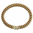 thumbnail image 6 of 6-14mm Hip Hop Stainless Steel Miami Cuban Link Chain Necklace 18K Gold Plated, 6 of 7