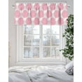 thumbnail image 5 of Abstract Dahlia Valances for Windows Vintage Pink Country Farmhouse Classic Valance Rod Pocket Light Filtering Short Window Treatments Curtains for Kitchen Bathroom Living Room Bedroom, 42 x 18 Inch, 5 of 7