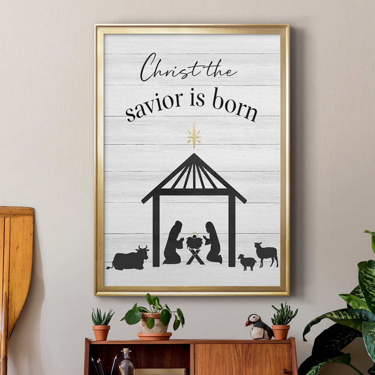 The Savior is Born Premium Framed Print - Ready to Hang