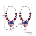 thumbnail image 7 of American Flag Earrings for Women 4th of July Patriotic Earrings Cute Teardrop Faux Leather Dangle Earrings, 7 of 7