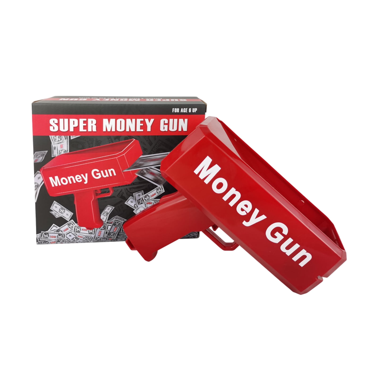 Super Money Gun with Battery Props Money RED 