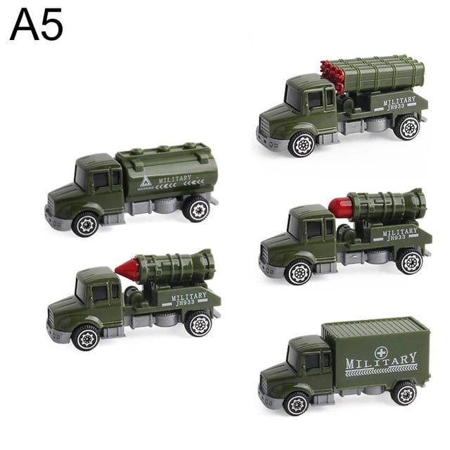 Car Toy 5Pcs/Set Diecast Alloy Military Vehicles Car Inertia Toy Educational Kids Toy