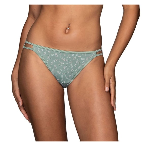 Vanity Fair Womens Illumination String Bikini Panty 18108 Short Day Print Size 6