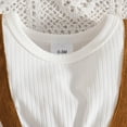 thumbnail image 5 of mgoYE Baby Girl Clothes 3-6 Months Preemie Newborn Baby Girl Clothes Infant Cotton Linen Romper Ruffle Sleeve Jumpsuit Spring Summer Outfits for Girls with Bow Headband Set(Coffee,6-9 Months), 5 of 6